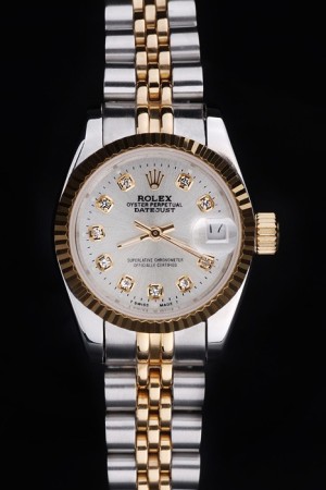 Rolex Datejust Swiss Movement Quality Replica Watches Silver Watch White Dial 34mm