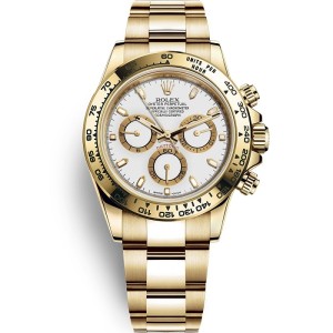 Replica Swiss Rolex Cosmograph Daytona White Dial Men's Oyster Watch 116508 High End