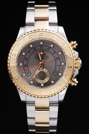 Rolex Yacht-Master Swiss Movement Two-color Watch Dark Grey Dial 48mm