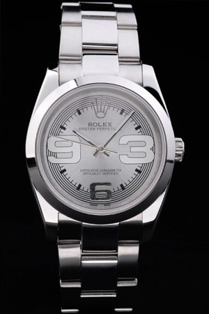 Rolex Perpetual Swiss Movement Automatic Watch Silver Dial 45mm