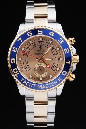 Rolex Yacht-Master Swiss Movement Two-color Watch Gold Dial 48mm