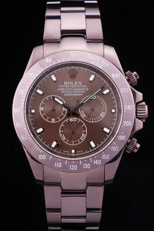 Rolex  Swiss Movement Rose Gold Watch Chocolate Dial 50mm