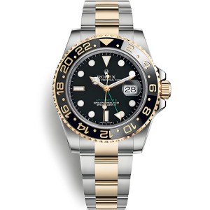 Replica Swiss Rolex GMT-Master II GMT Black Dial Black Stainless Steel  Men's Watch 116713 High End