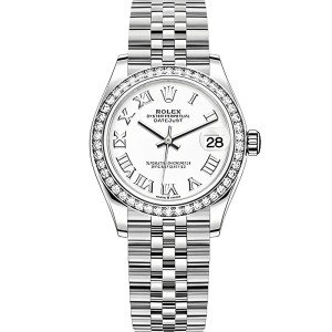 Replica Rolex Lady-Datejust 278272RBR White Dial Automatic Ladies Jubilee Watch 31mm