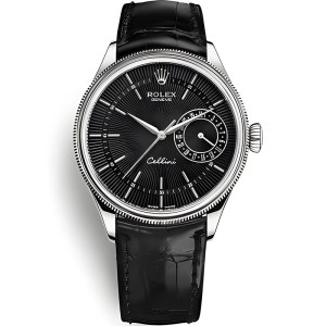 High End Replica Swiss Rolex Cellini Black Dial Men's Watch 50519-0007