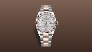Replica Swiss Rolex Datejust 126231 Silver Wave Dial Men's Steel and 18k Everose Gold Men's Watch 
