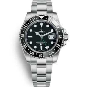 High End Replica Swiss Rolex GMT-Master II GMT Black Dial Men's Watch 116710LN