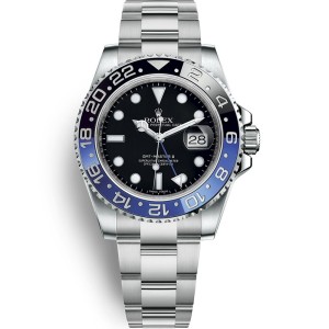Replica Swiss Rolex GMT-Master II GMT Black Dial Stainless Steel  Men's Watch 116710 High End