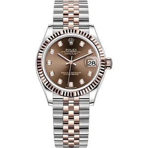 Replica Swiss Rolex Lady-Datejust 31 Chocolate Dial Ladies Watch 278271-0028 High End 