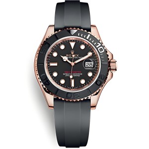 Rolex Yacht-Master Swiss Super Clone Replica 18K Everose Gold Automatic Men's Oysterflex Bracelet Watch 126655 40mm