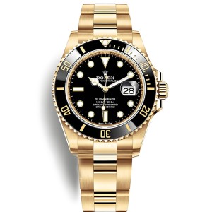 Swiss Rolex Submariner Black Dial 18K Yellow Gold Super Clone Replica Automatic Men's Watch 126618LN