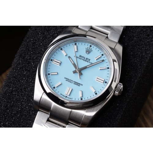  Replica Swiss Rolex Oyster Perpetual 41 Tiffany Blue Dial Men's Watch 124300 High End