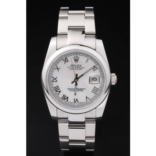 Rolex Datejust Swiss Replica Watch White Watch White Dial 45mm