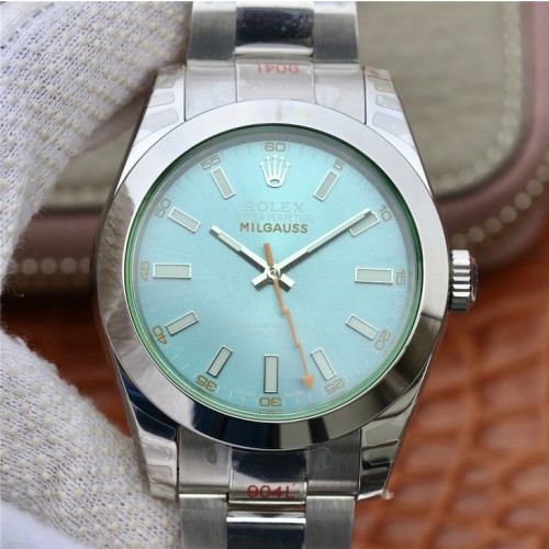 Replica Swiss Rolex Milgauss Automatic Blue Dial Stainless Steel Men's Watch 116400-GV 40mm
