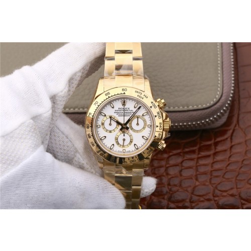 Replica Swiss Rolex Cosmograph Daytona White Dial Men's Oyster Watch 116508 High End