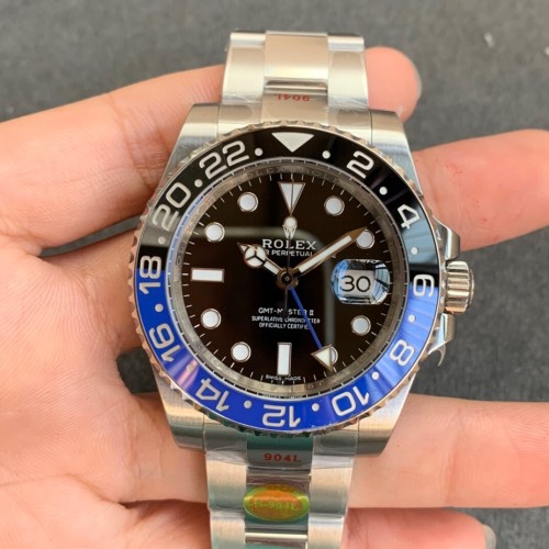 Replica Swiss Rolex GMT-Master II GMT Black Dial Stainless Steel  Men's Watch 116710 High End