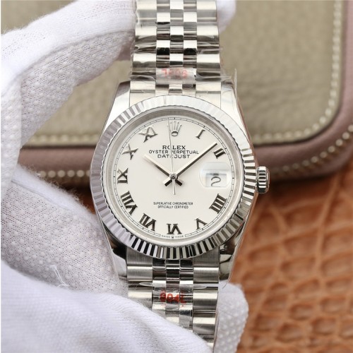 High End Replica Swiss Rolex Datejust 36 Automatic White Dial Jubilee Unisex Watch 126234