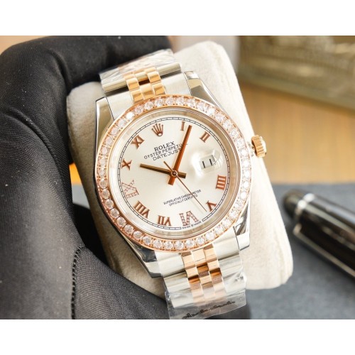 Replica Swiss Rolex Datejust 36 White Diamond Dial Automatic Unisex Jubilee Watch 126284