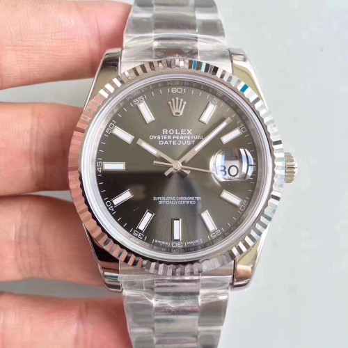 Replica Rolex Datejust Dark Rhodium Automatic Men's Oyster Watch 126334RSO 41mm