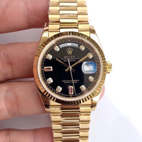 High End Replica Swiss Rolex Day-Date 36 White Dial 18k Yellow Gold President Watch 128238