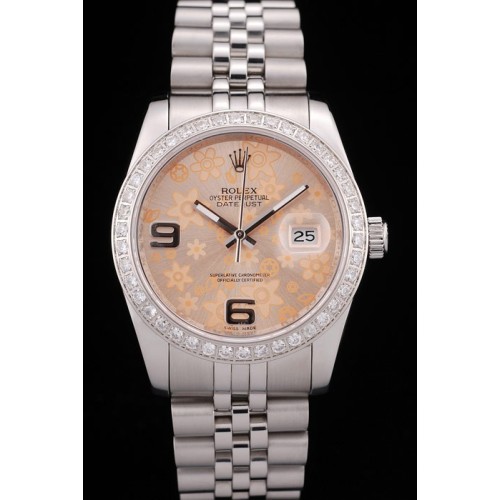 Rolex Datejust Swiss Movement Quality Replica Ladies Watches Silver Watch Gold Dial 44mm
