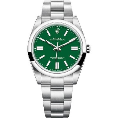 Replica Rolex Oyster Perpetual 41 Super Clone Automatic Green Dial Men's Watch  124300GNSO