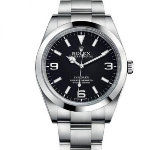  Rolex Explorer Automatic Chronometer Black Dial Super Clone Replica Men's Watch  214270 39mm
