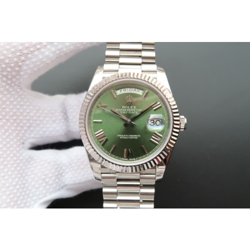 High End Swiss Rolex Day-Date Olive Green Dial  President Automatic Replica Men's Watch 228239-0033 