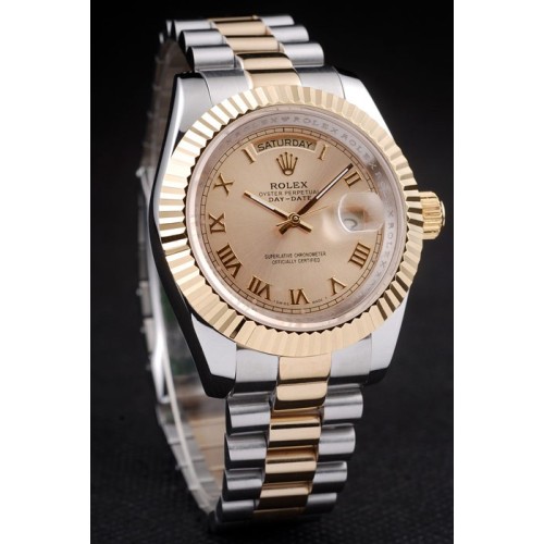 Rolex Day-Date Swiss Movement Quality Replica gentlemen Watches Automatic Watch Gold Dial 48mm