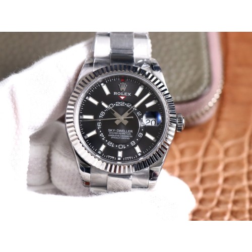  Replica Swiss Rolex Sky-Dweller Oyster Automatic Black Dial Men's Watch 326934-0005 High End