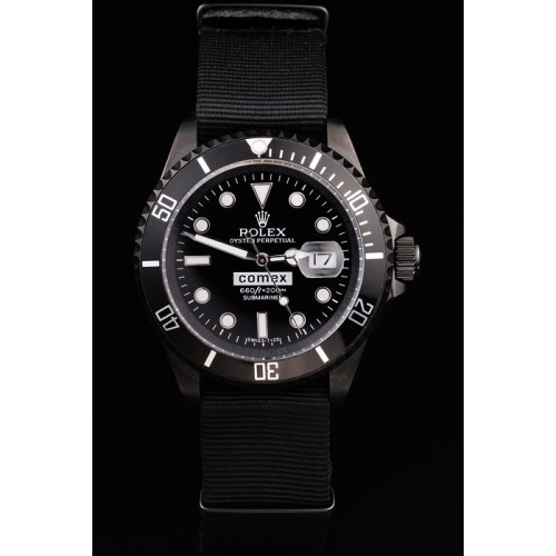 Rolex Submariner Comex Swiss Black Watch Black Dial 47mm