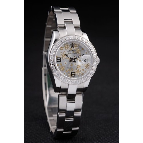 Rolex Datejust Swiss Movement Quality Replica Ladies Watches Grey Watch Grey Dial 35mm
