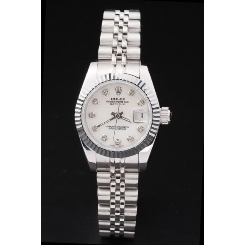 Rolex Datejust Swiss Movement Replica Ladies Watches White Dial 34mm