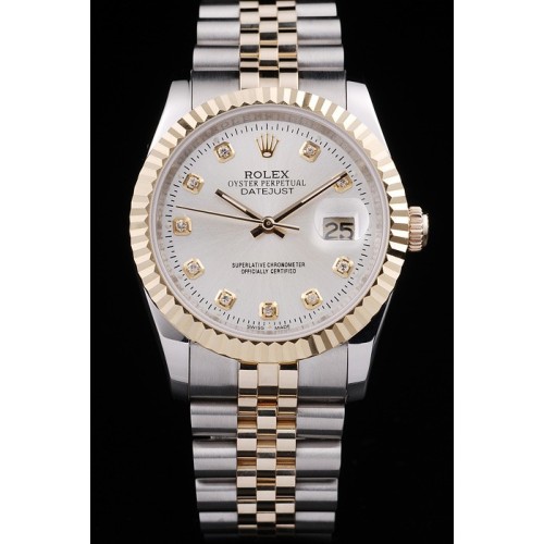 Rolex Datejust Swiss Movement Replica gentlemen Watches Silver Watch White Dial 44mm