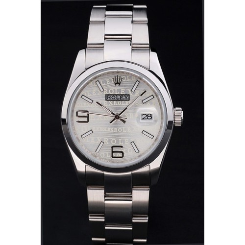 Rolex Perpetual Swiss movement gentlemen Automatic Watch Silver Dial 