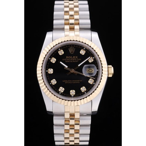 Rolex rl315 Swiss Movement  Two-color Watch   Golden Watch 44mm