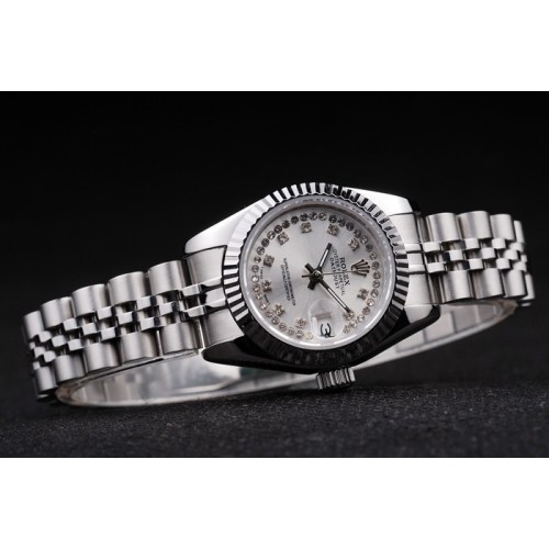 Rolex Datejust Swiss Movement Quality Replica Watches Ladies Silver Watch Silver Dial 34mm