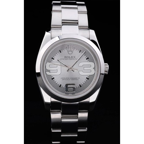 Rolex Perpetual Swiss Movement Automatic Watch Silver Dial 45mm